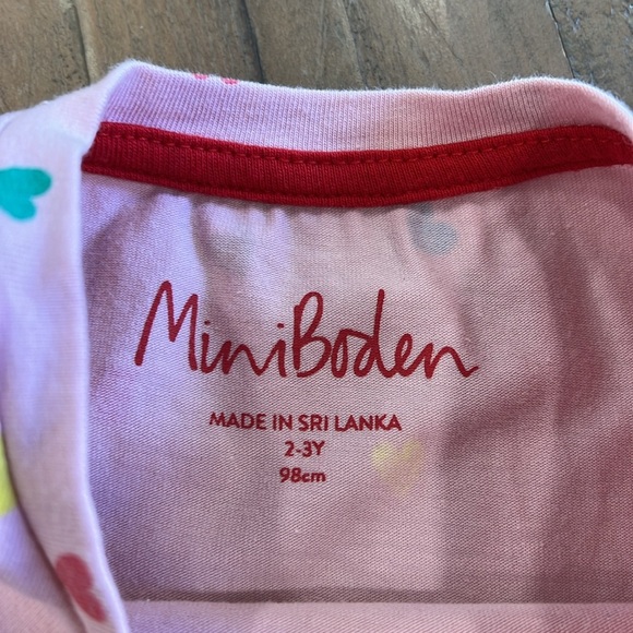 Mini Boden pink heart skater dress - Picture 4 of 6